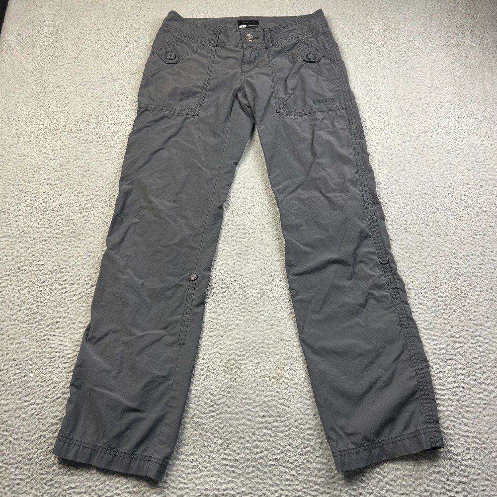 Marmot Pants Womens Gray Roll Up Convertible Hiking Outdoor Capri Size 4